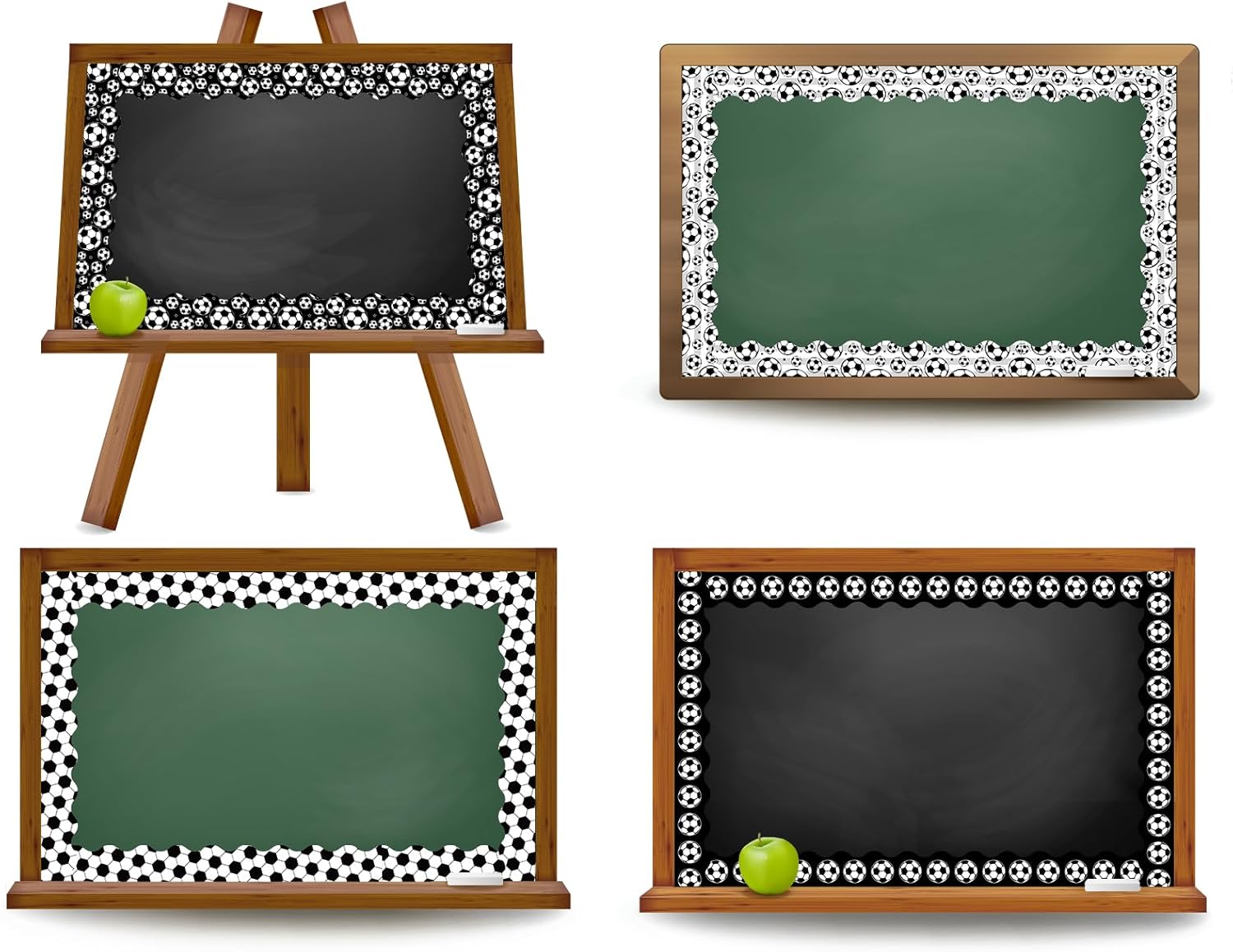 Whaline Soccer Ball Bulletin Board Borders 60 Pcs
