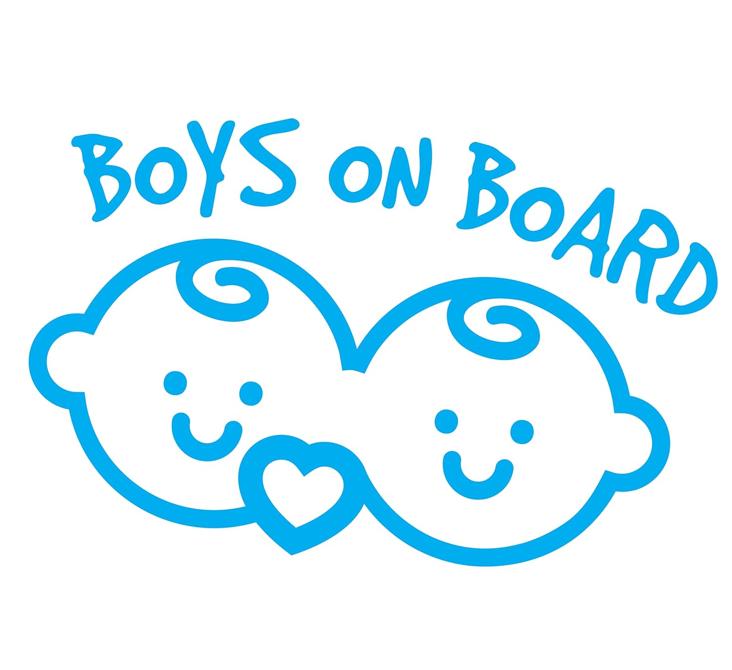 Boys on Board Car Sticker for Child Safety