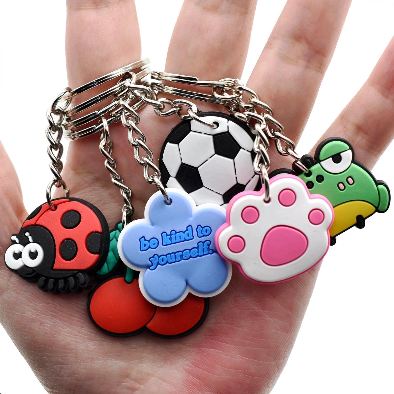 30 50 100 200pcs Mixed Cute Keychains for Classroom Incentives