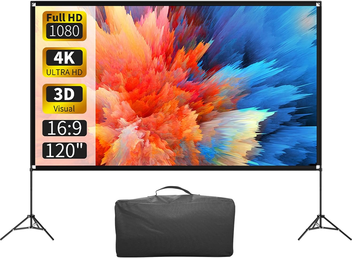 VISULAPEX 120 Inch Projector Screen with Stand