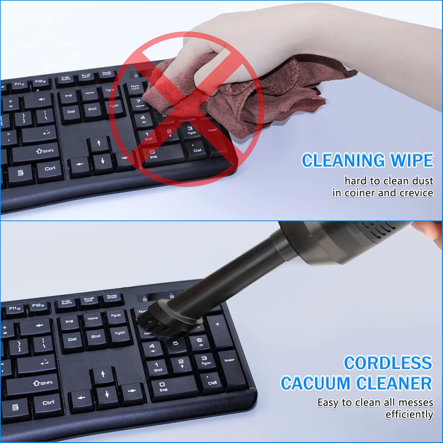 Dealswin Keyboard Cleaner Rechargeable Mini Vacuum