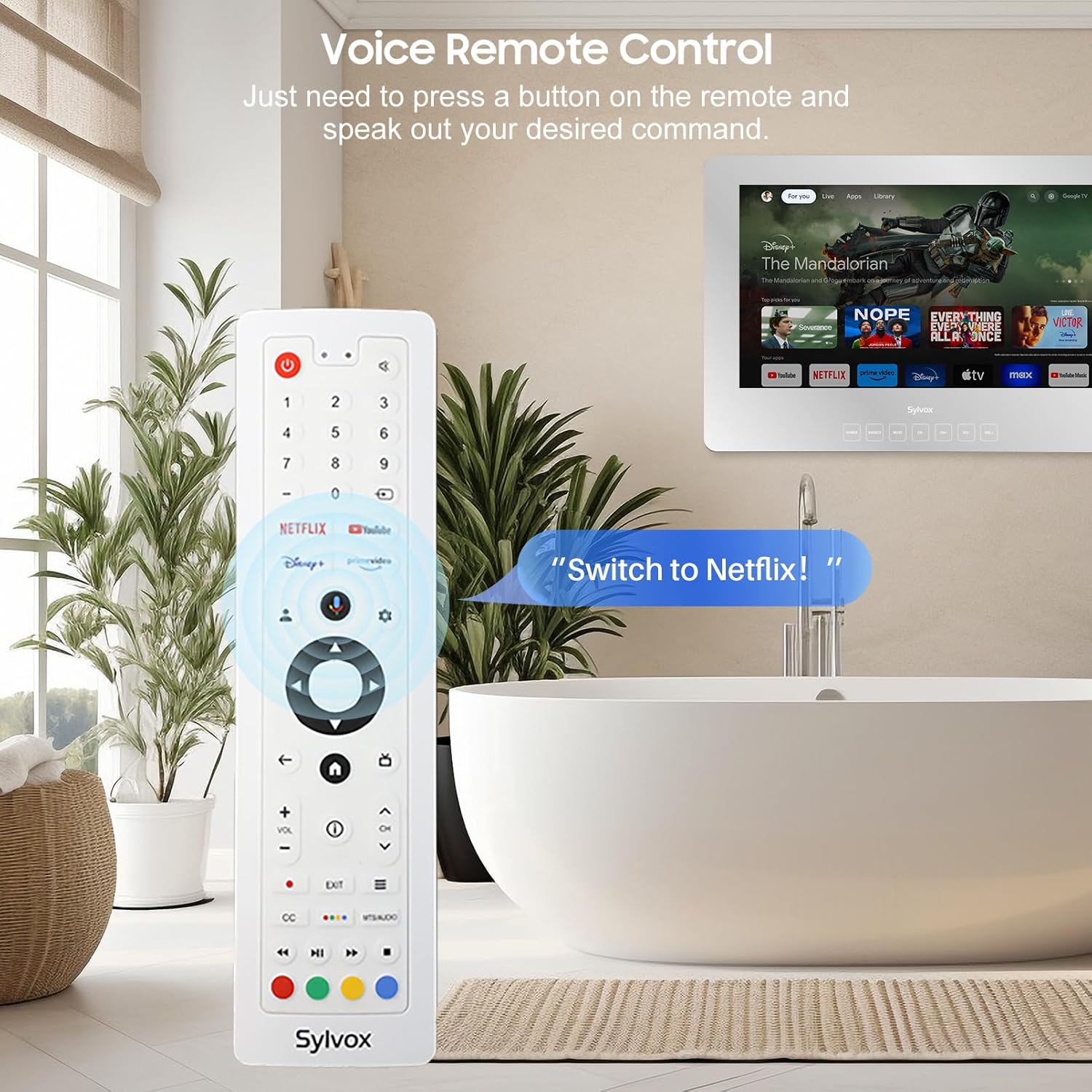 SYLVOX 32 Inch Smart Mirror TV for Bathroom