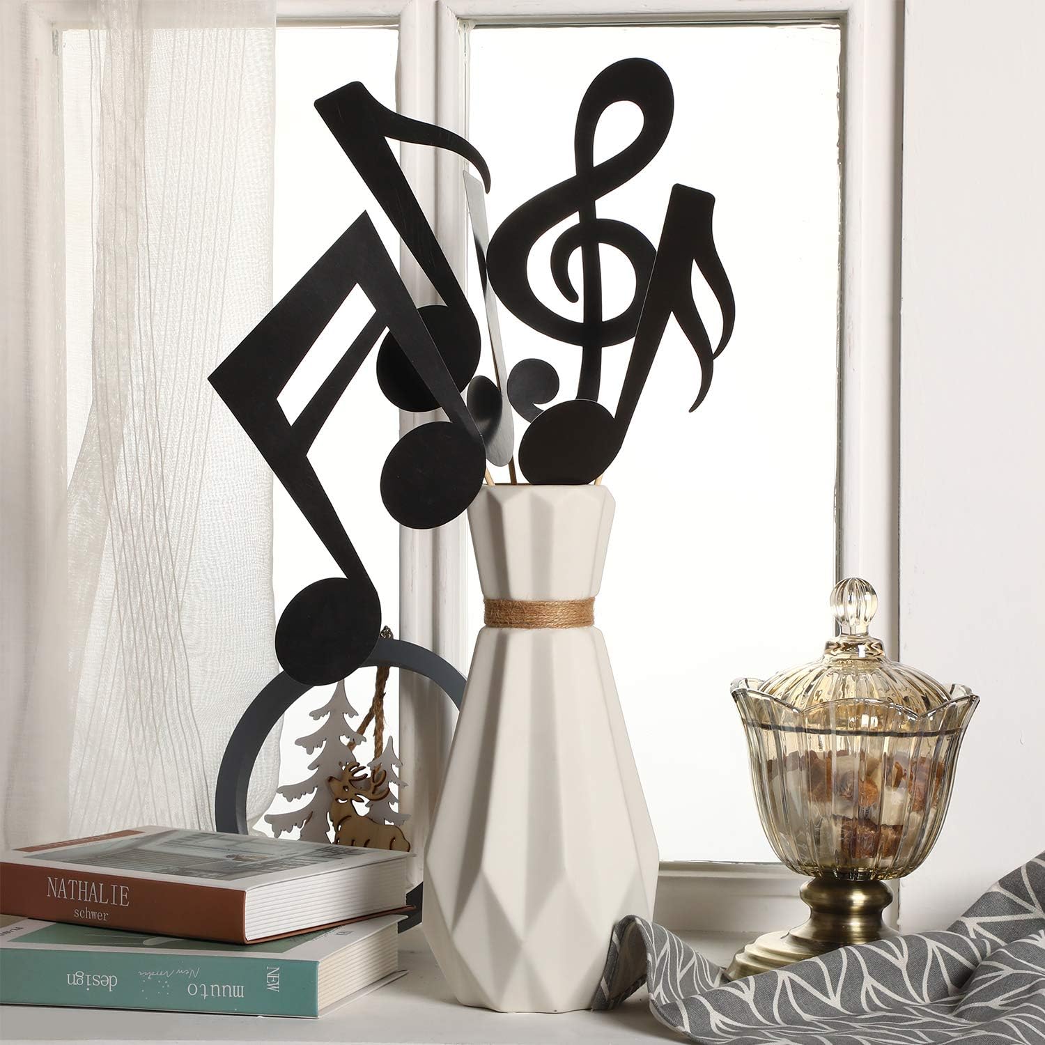 Boao 40 Pcs Music Notes Cutouts for Party Decorations