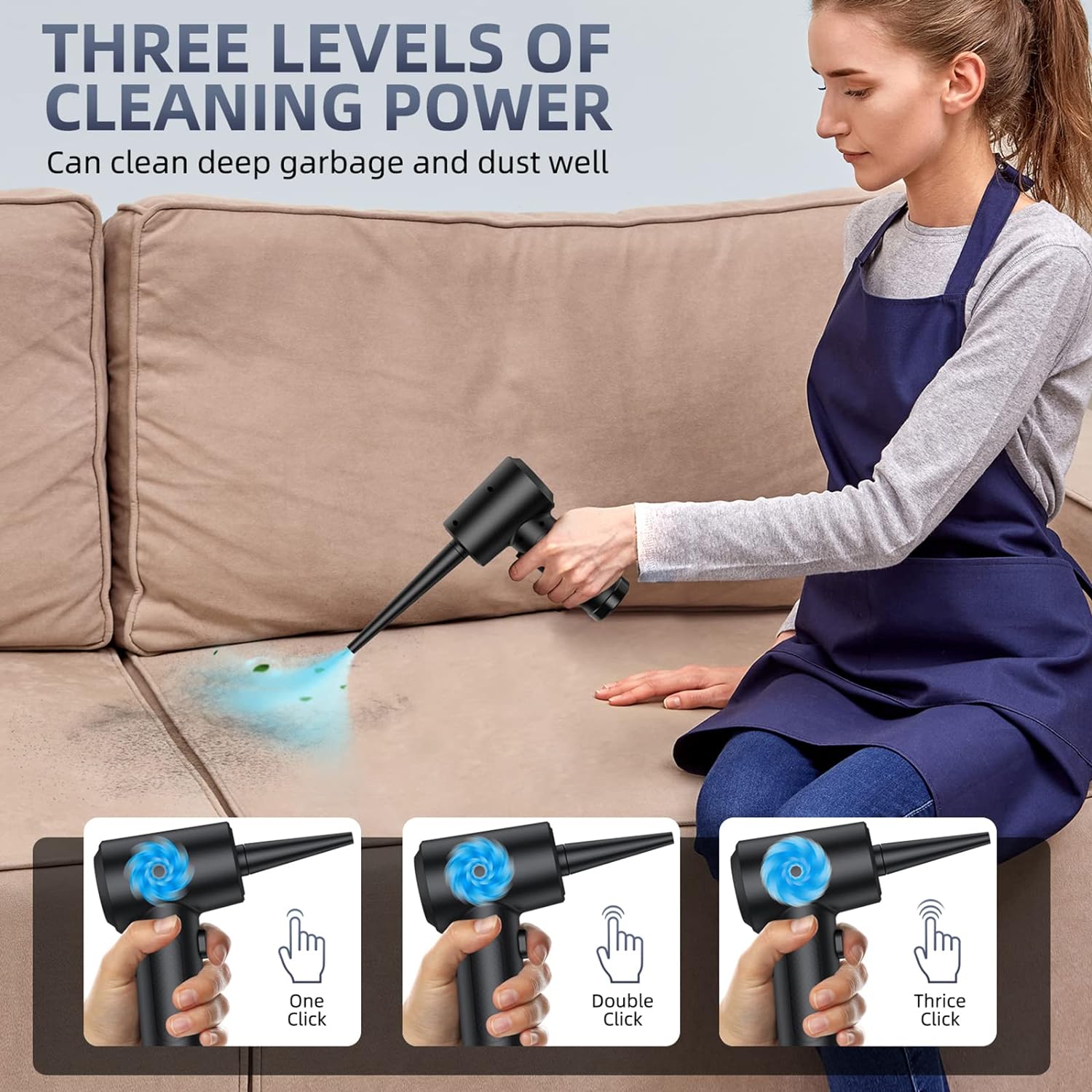 Zarimi Electric Air Duster Keyboard Cleaner with 7600mAh Battery