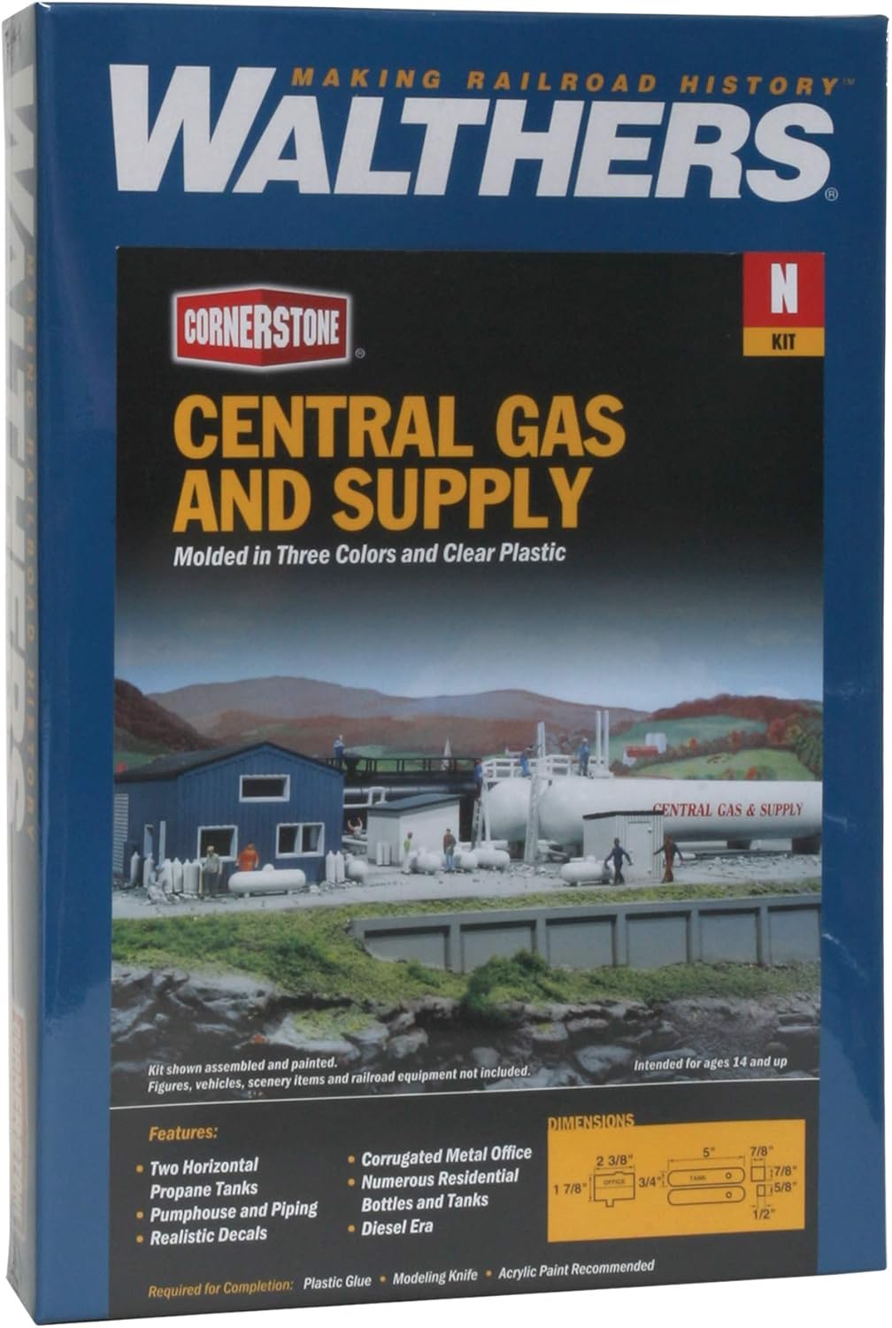 Walthers SceneMaster Central Gas Supply Kit Train Collectable Building