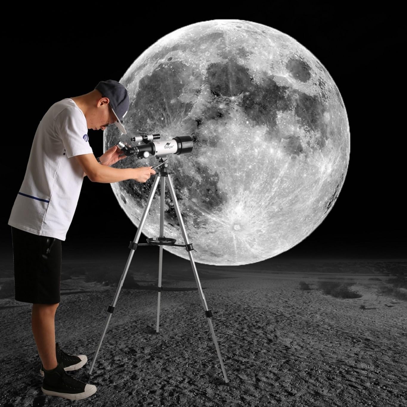 Gskyer 70mm Aperture Refracting Telescope with AZ Mount and Wireless Remote