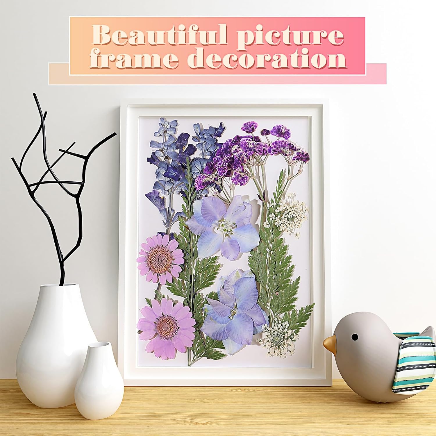 eBoot 72 Pcs Dried Pressed Flowers for Craft Projects