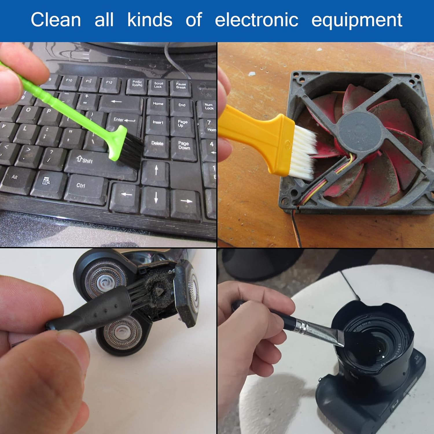 Small Cleaning Brush Set of 22 for Electronics and More