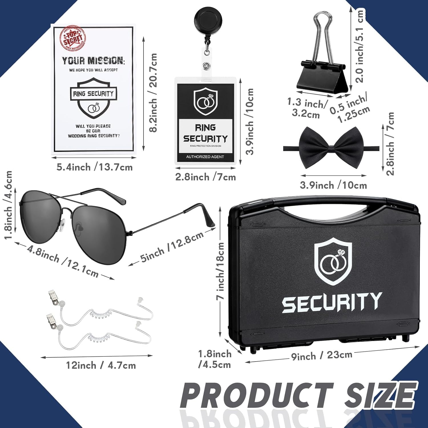 Mepase 7 Pcs Ring Bearer Security Set for Kids
