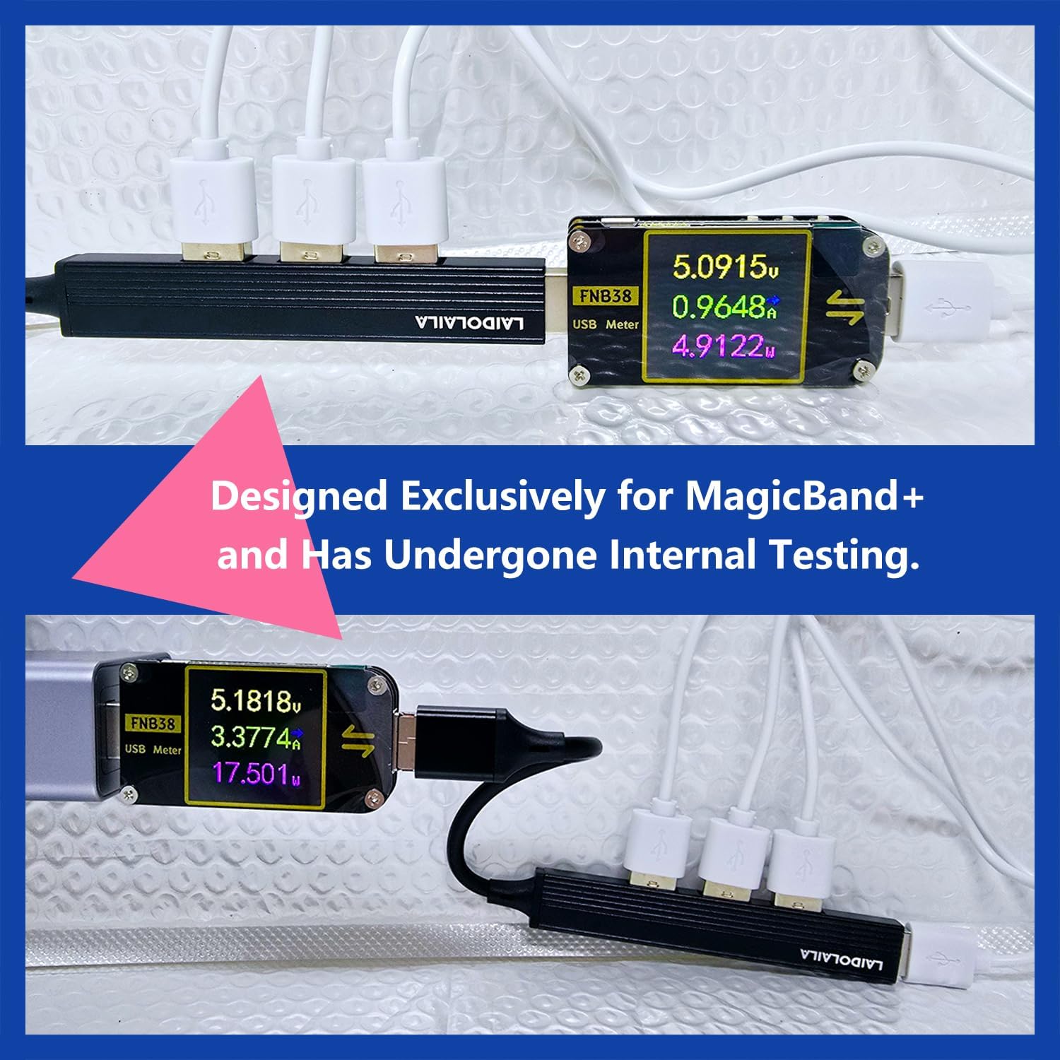 USB A and C 2 in 1 Multi Charger for MagicBand Plus