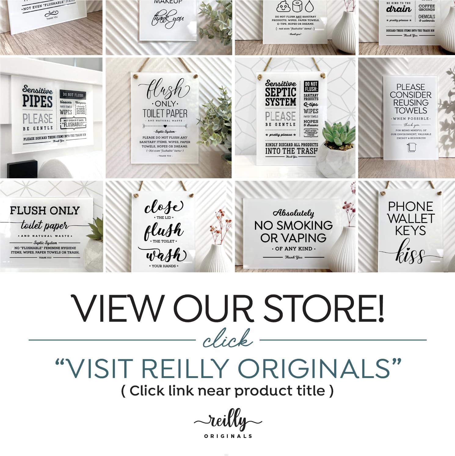 Reilly Originals 35x5 Inch Do Not Flush Bathroom Sign