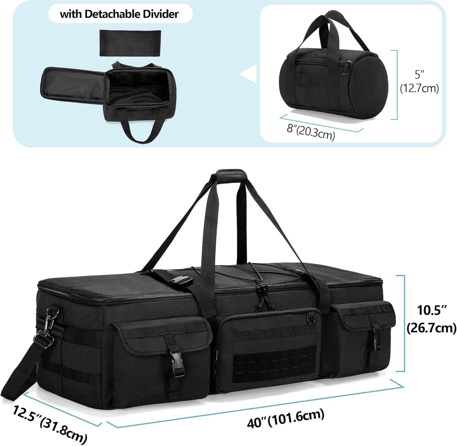 HODRANT 40 Inch Telescope Travel Bag with Soft Pads and Fixed Buckles