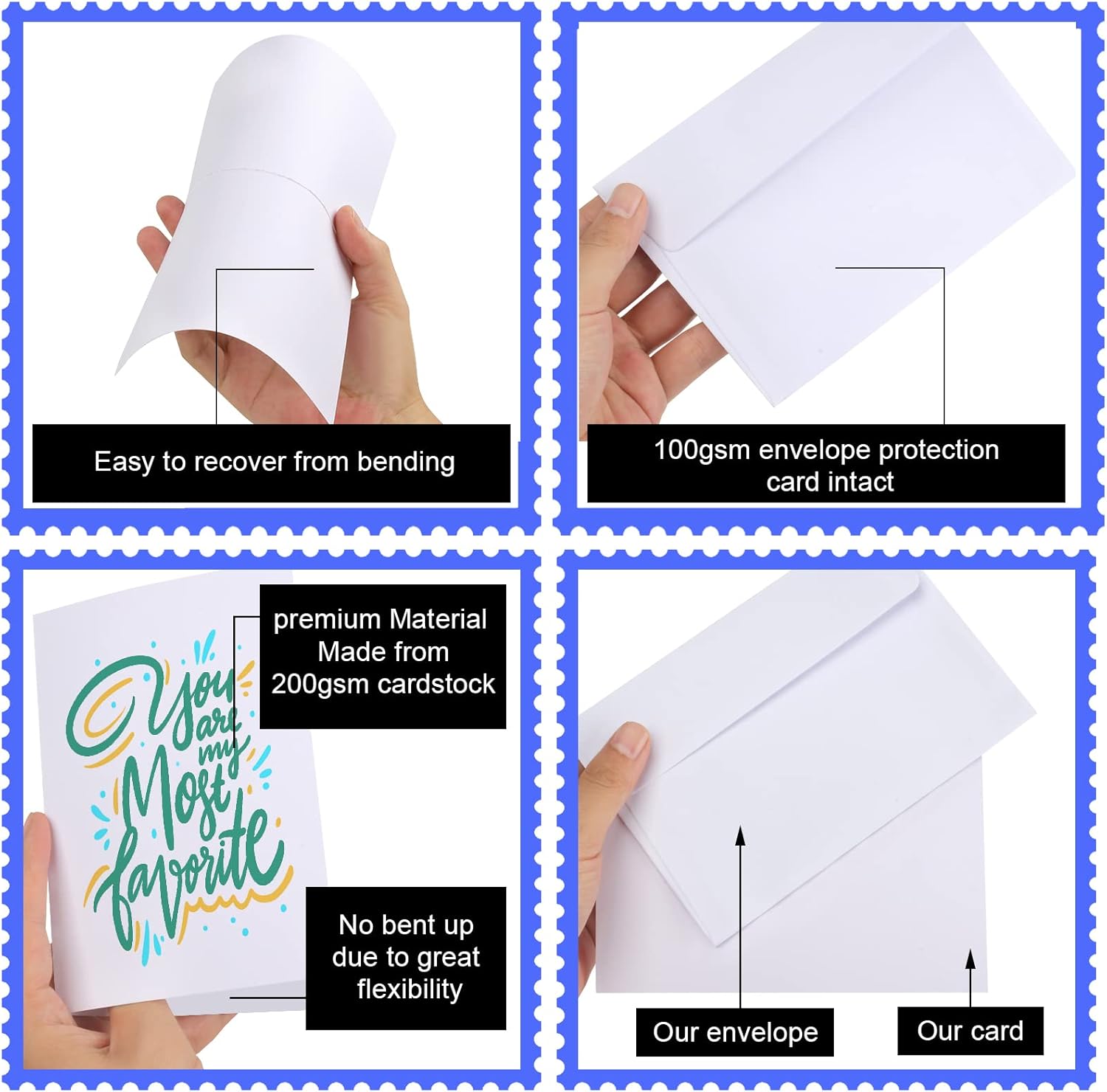 Joyberg 4x6 Blank Cards and Envelopes 30 Pack for All Occasions