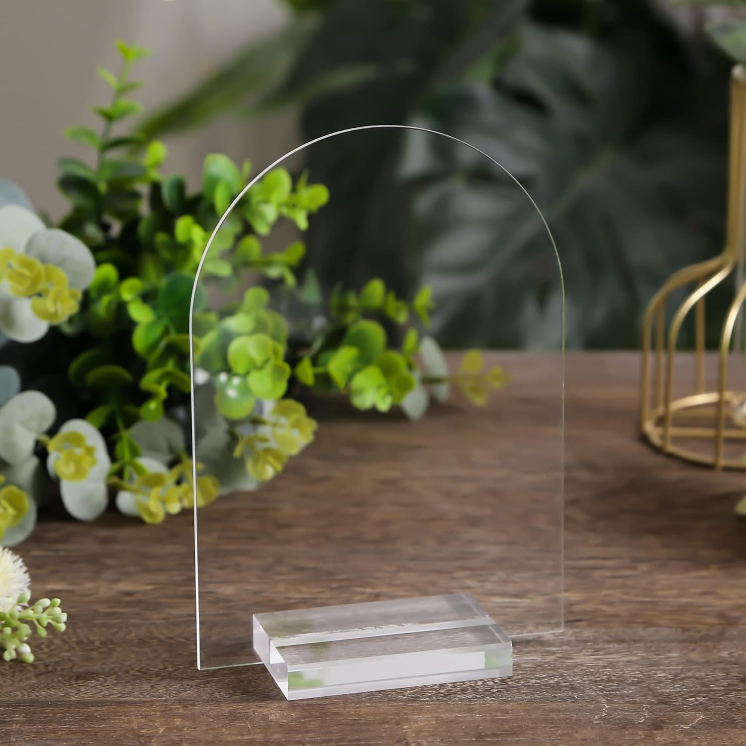 UNIQOOO 3 Inch Clear Acrylic Sign Holders 20 Count