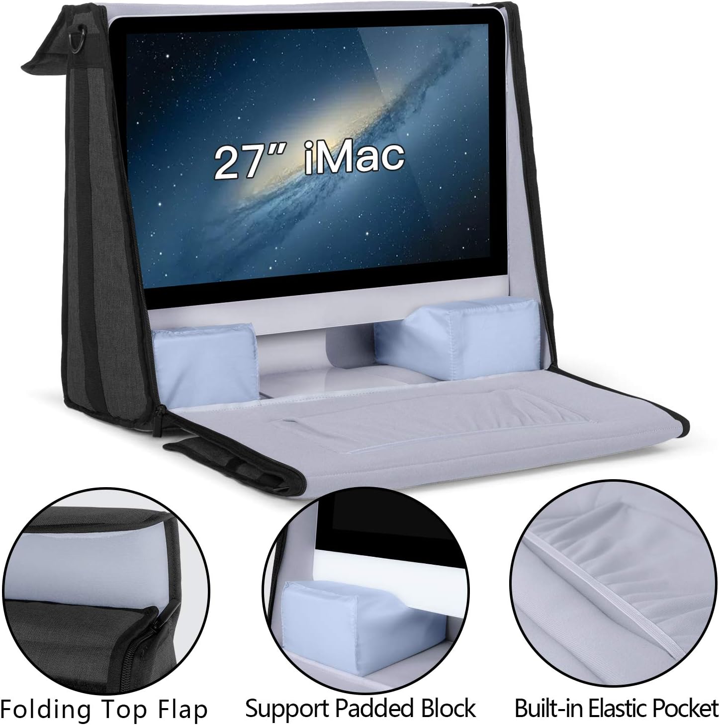 Damero Tote Bag for Apple 27 Inch iMac Desktop