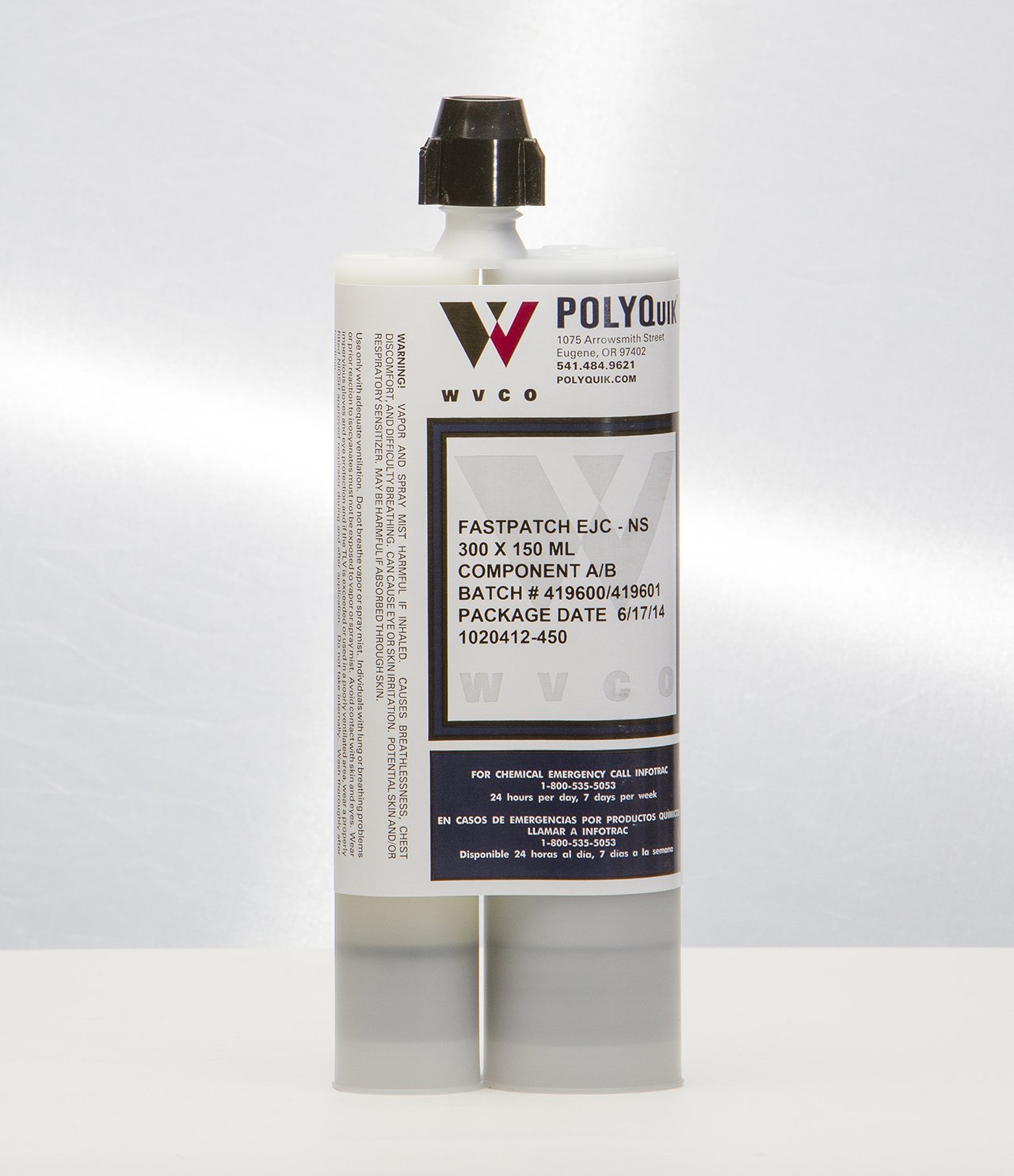 PolyQuik FastPatch Road Reflector Adhesive Black 450mL 12-Pack