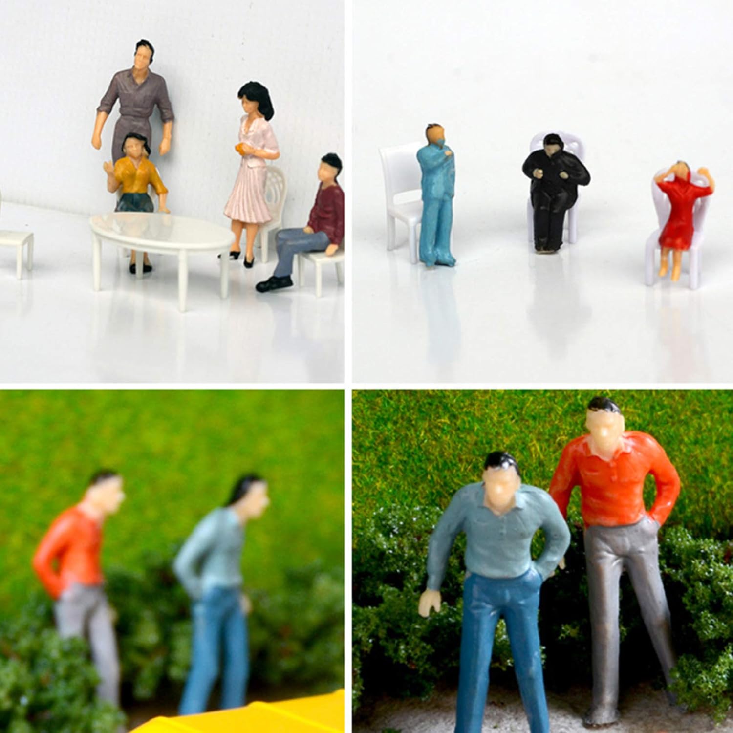 ERANCE Tiny People Figurines 20 Pcs 130 Scale Model Trains Accessories