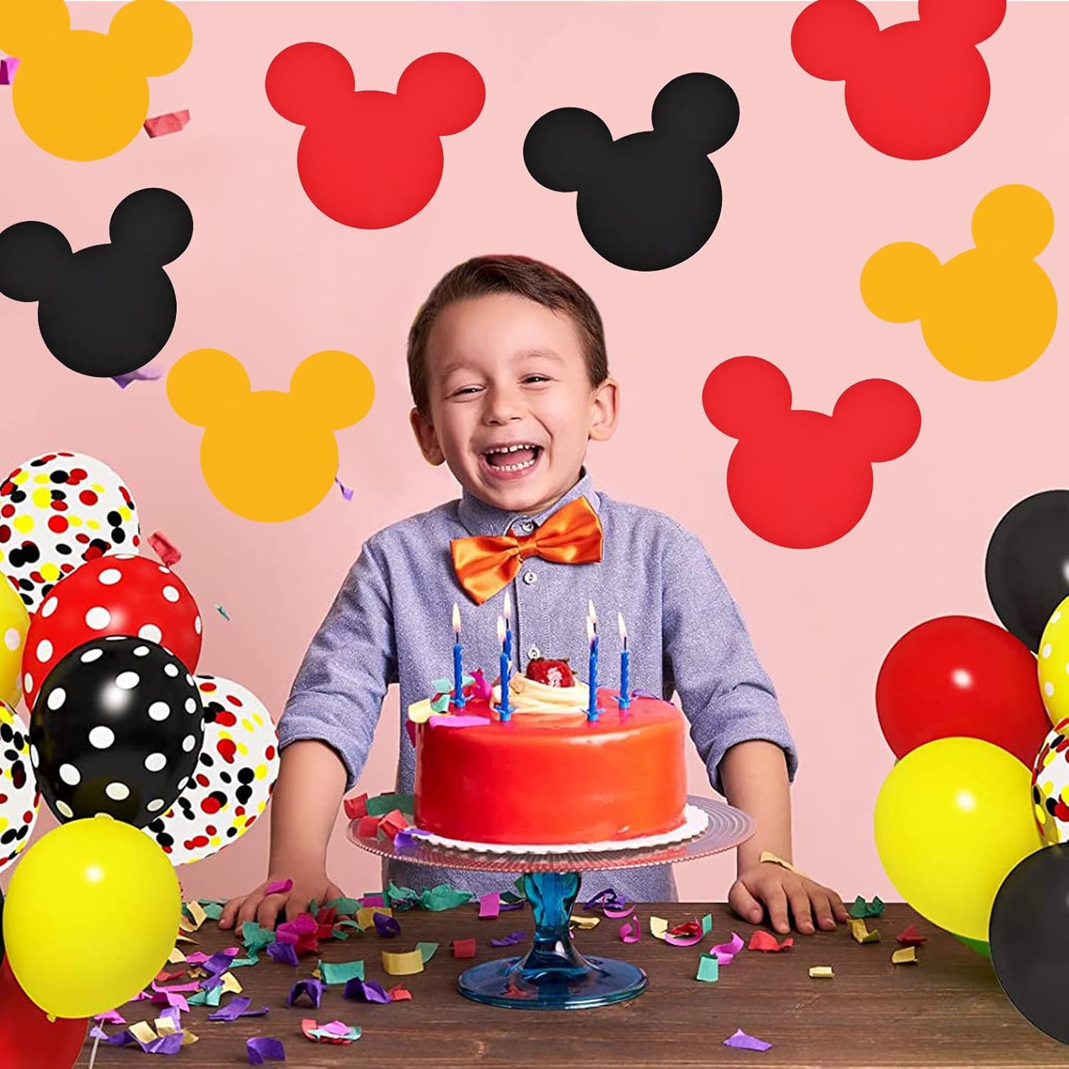 45 Pcs Cartoon Mouse Cutouts for Birthday Party Decorations