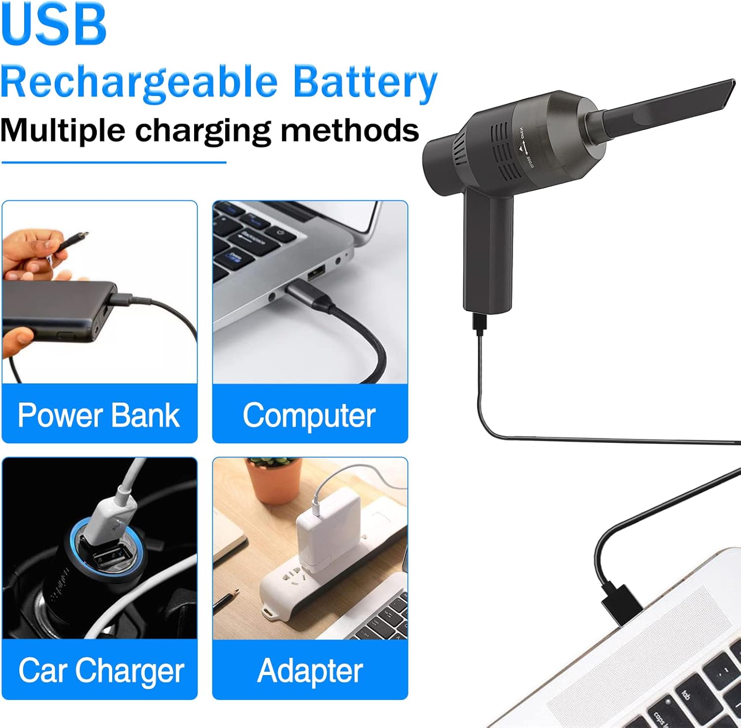 Dealswin Keyboard Cleaner Rechargeable Mini Vacuum
