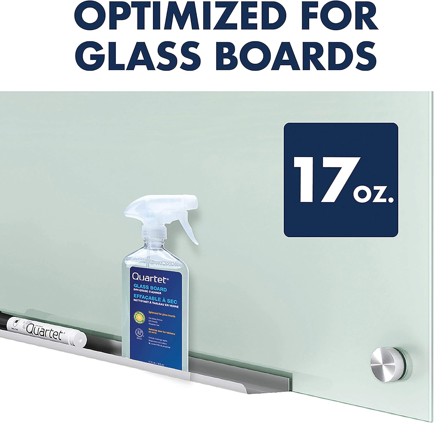 Quartet Glass Dry Erase White Board Cleaner 17 oz Orange Scented