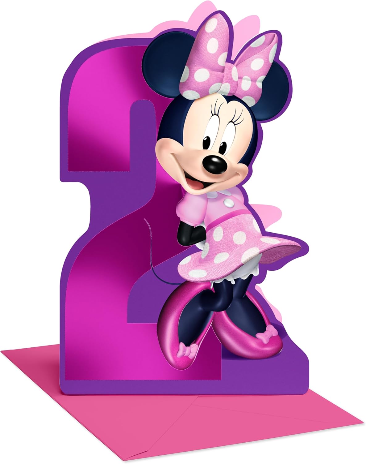 American Greetings 2nd Birthday Card for Girl Minnie Mouse