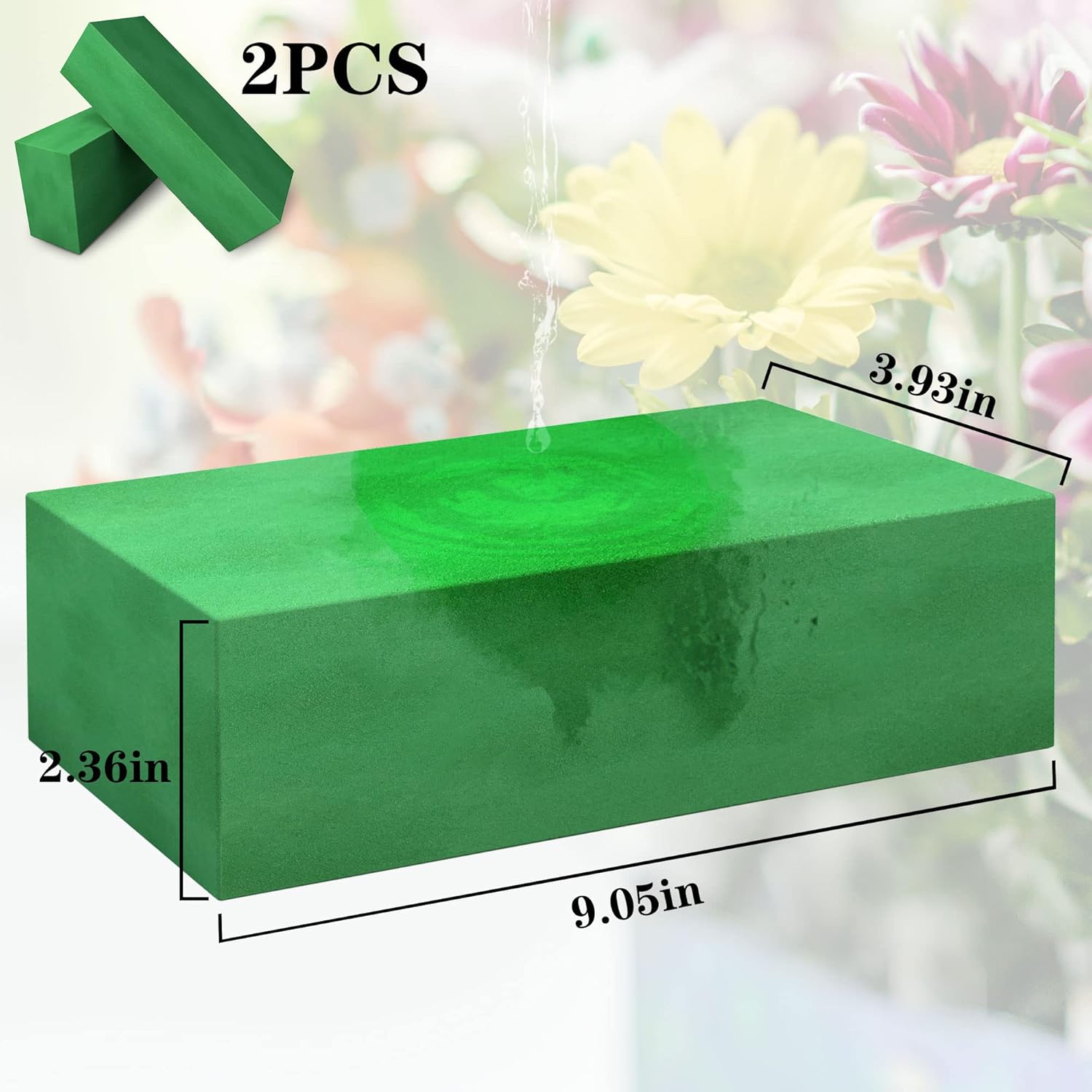 Max Shape 2 Pack Large Floral Foam Blocks 9x4x23 Inch