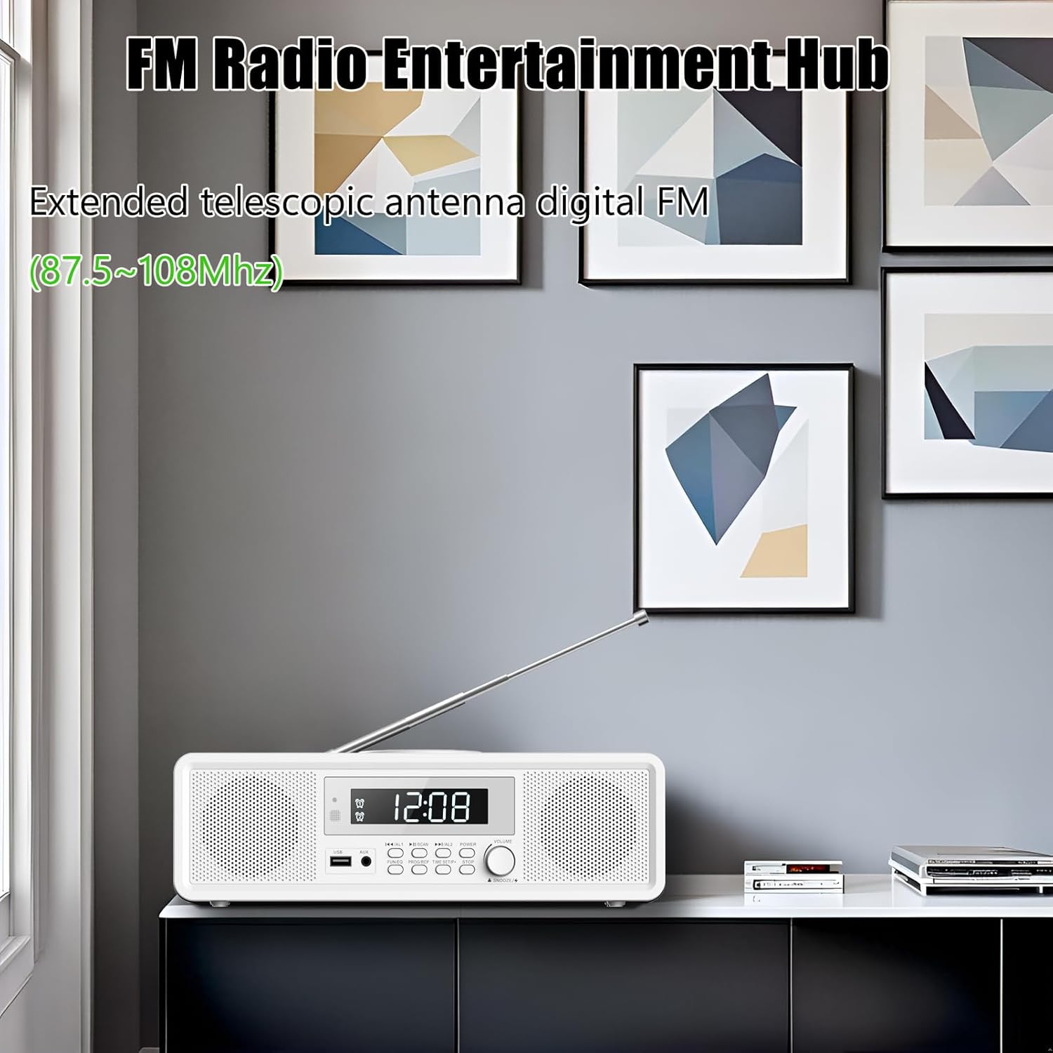 WISCENT Home Stereo System with CD Player and Bluetooth