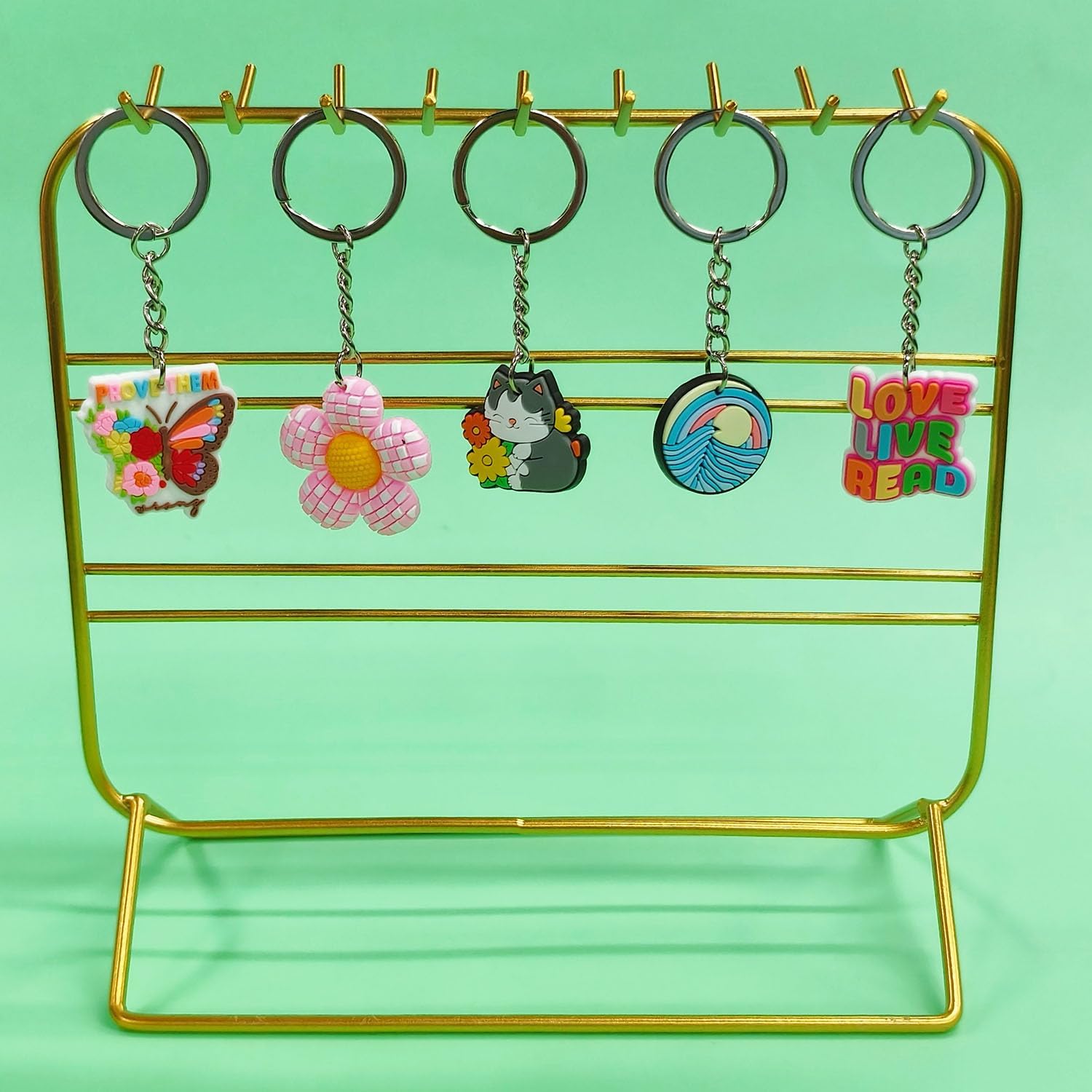 30 50 100 200pcs Mixed Cute Keychains for Classroom Incentives