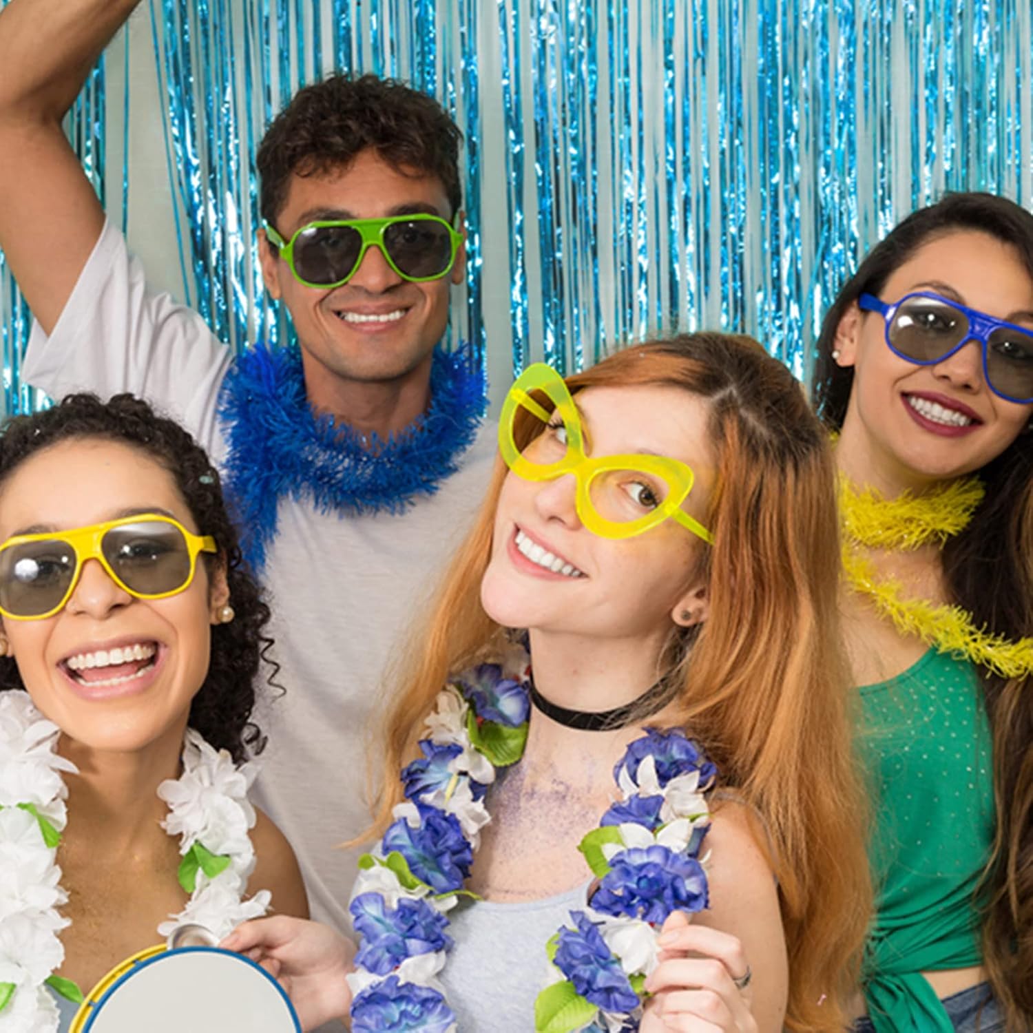 2 Pack Blue Foil Backdrop for Ocean Party Decor
