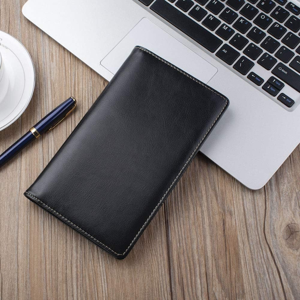 Sooez Leather Business Card Book Holder Organizer 240 Capacity Black