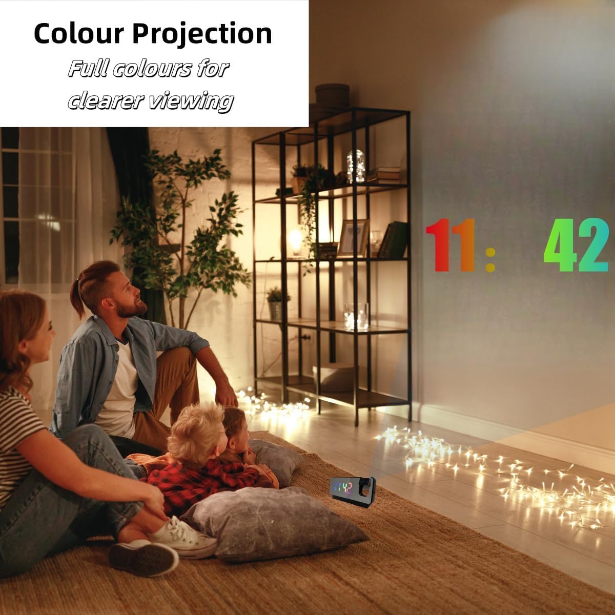HD 4K Hidden Clock Camera with Color Projection