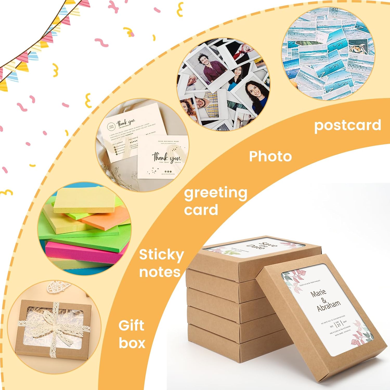 60 Pcs Greeting Card Storage Boxes with Transparent Window