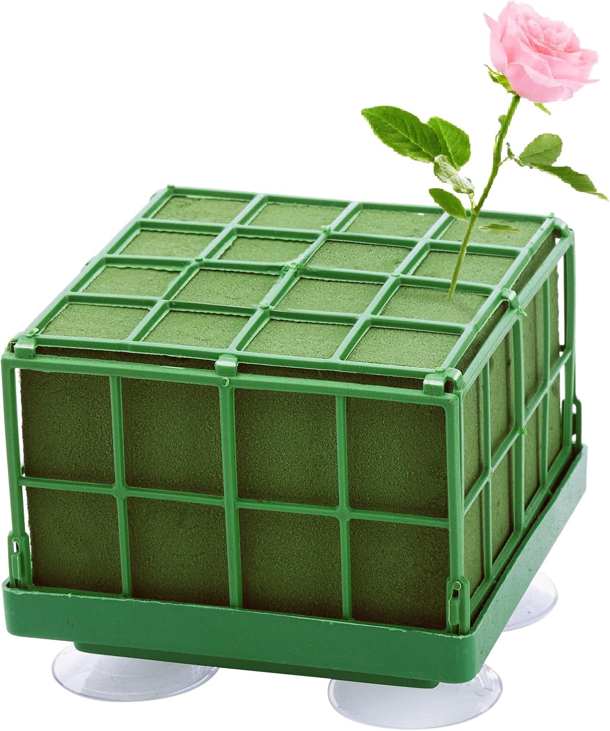 Lyellfe 8 Pack Square Floral Foam Cage with Suction Cup