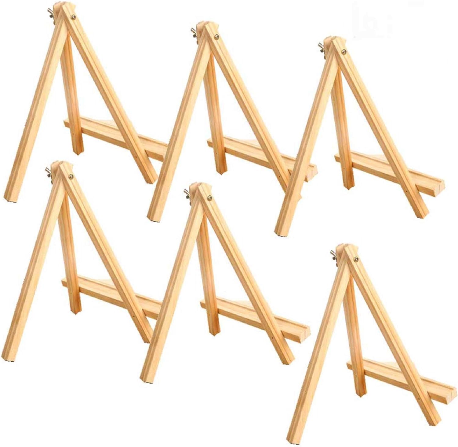 6 Pack 94 Inch Tall Wood Easels for Art and Display