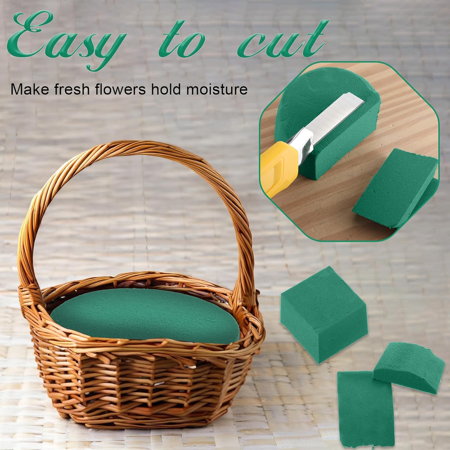 Giantree 4Pcs Floral Foam Blocks for Arrangements