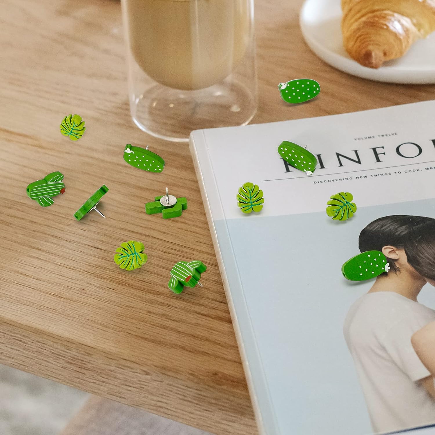 40Pcs Cactus Push Pins Decorative Bulletin Board Tacks