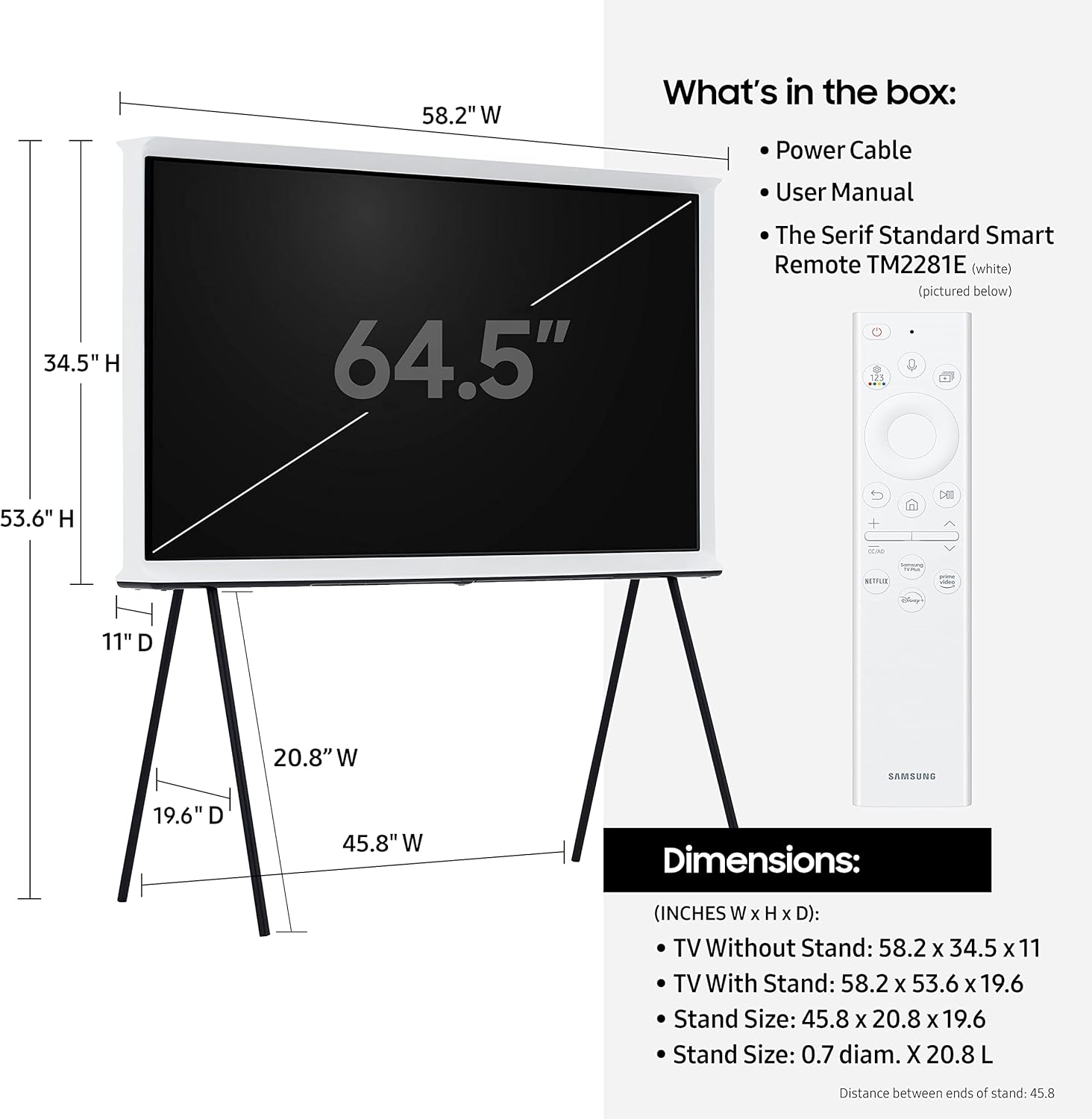 Samsung 65-Inch QLED 4K The Serif LS01B Smart TV with Alexa