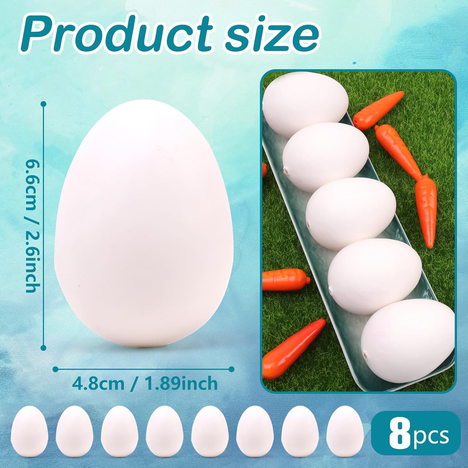 Gresorth 8 PCS Artificial Easter Eggs Decoration