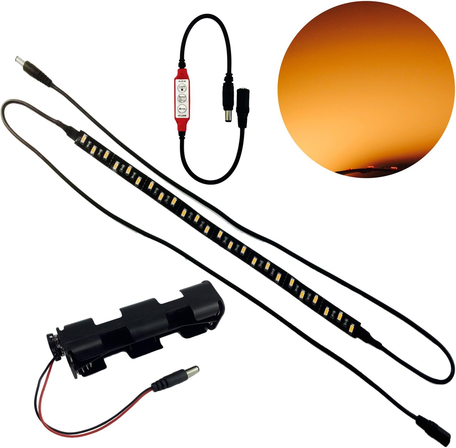 Candlelight LED Flex Strip with Flame Flicker Effects