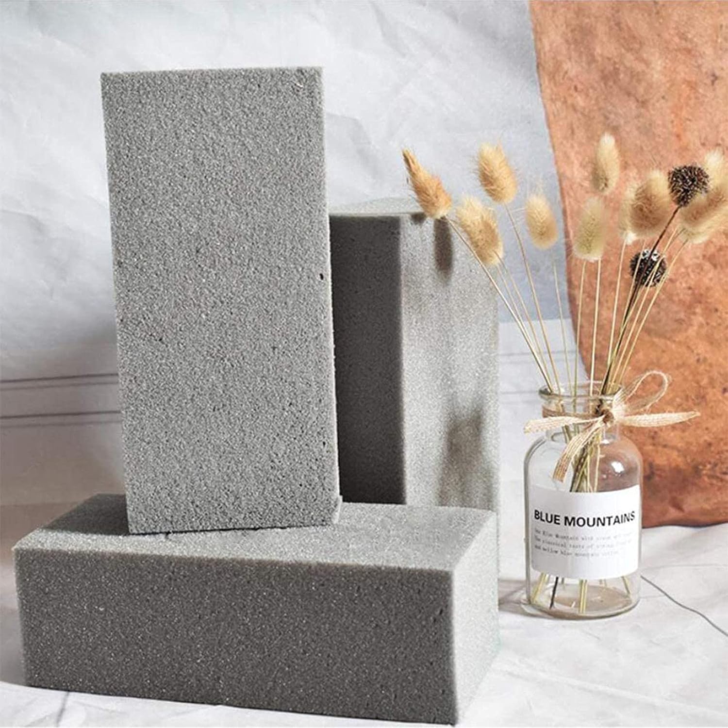 6pcs Dry Floral Foam Bricks for Arrangements and Displays Gray