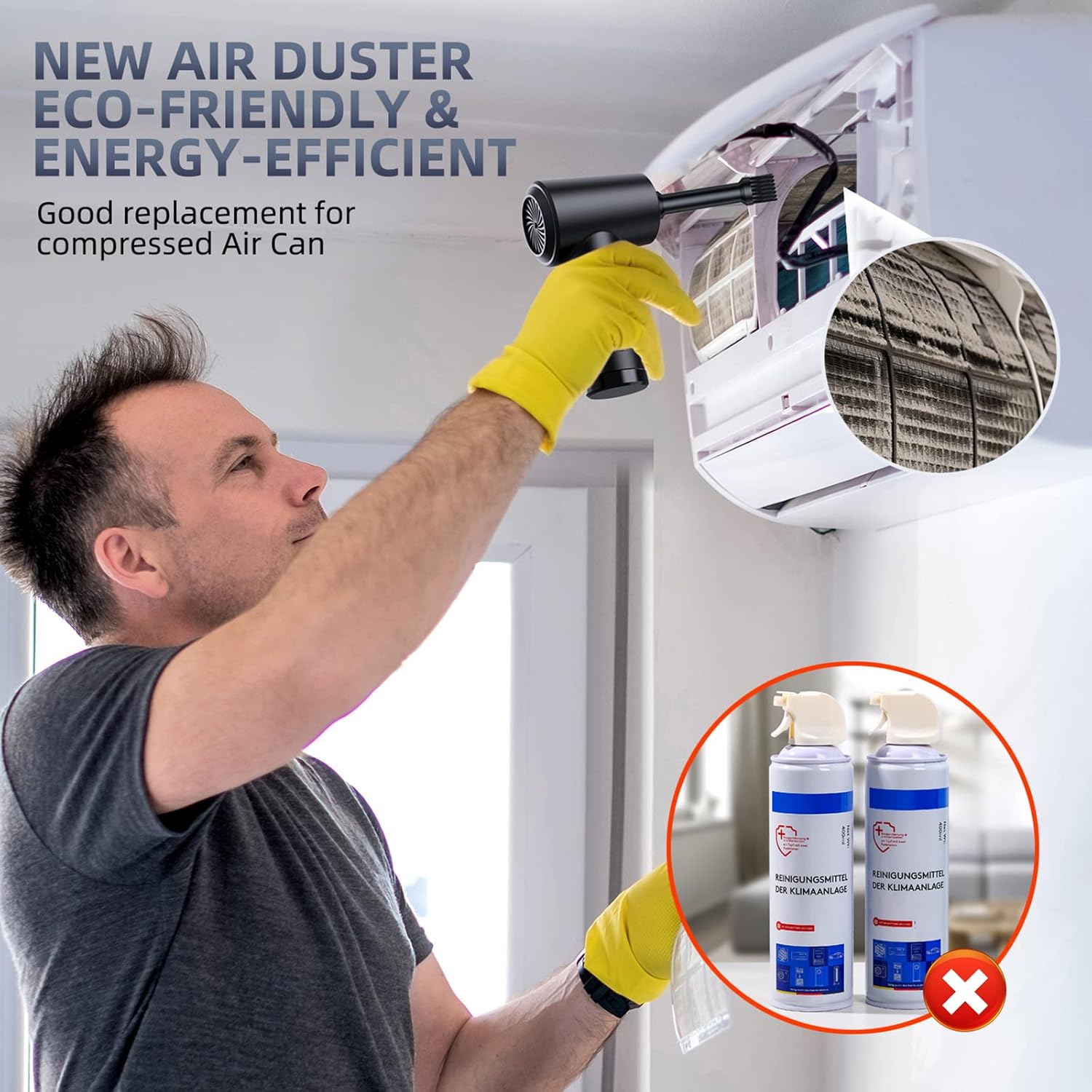 Zarimi Electric Air Duster Keyboard Cleaner with 7600mAh Battery