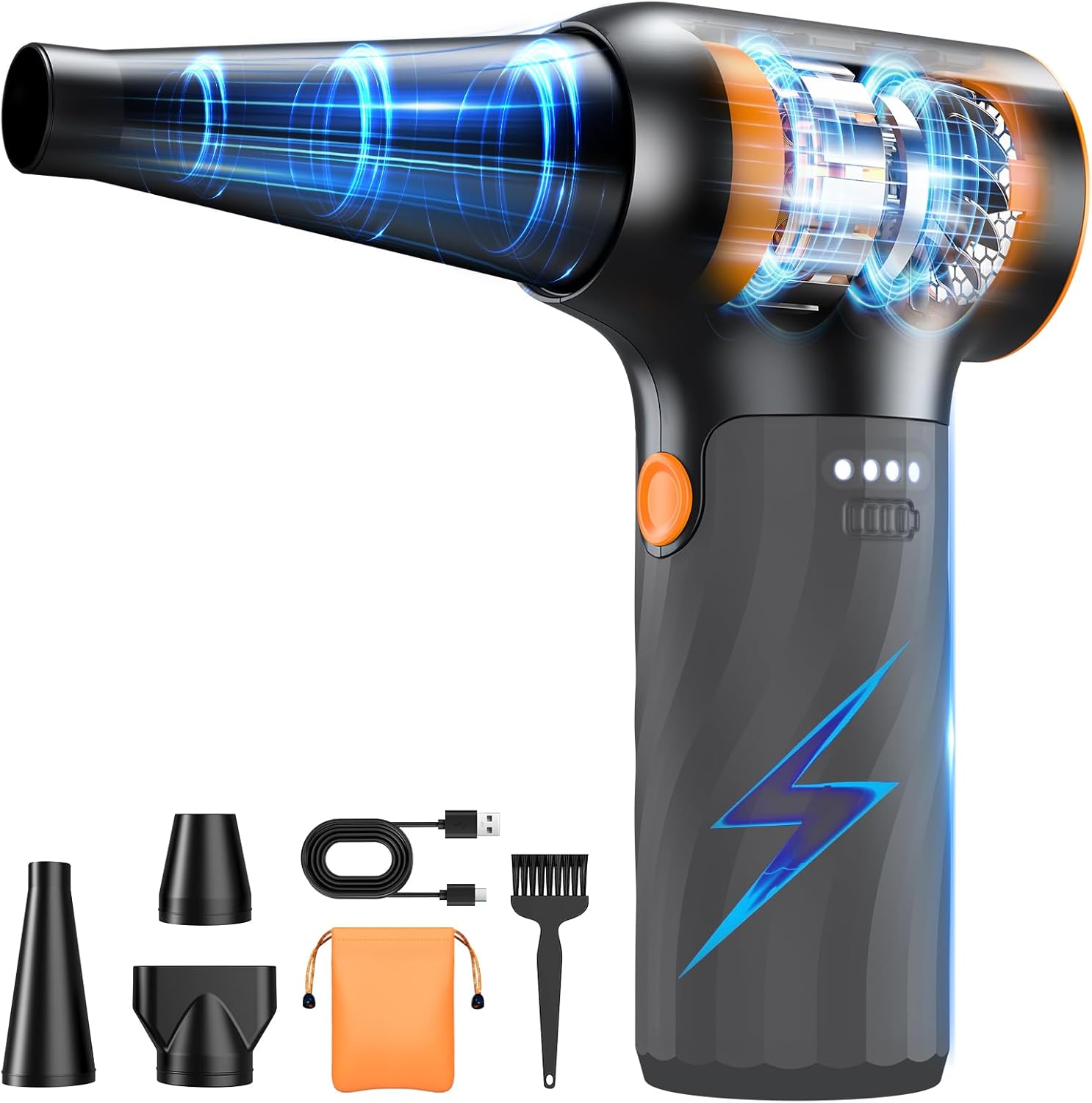 VASSON Cordless Compressed Air Duster with Brushless Motor 260000RPM