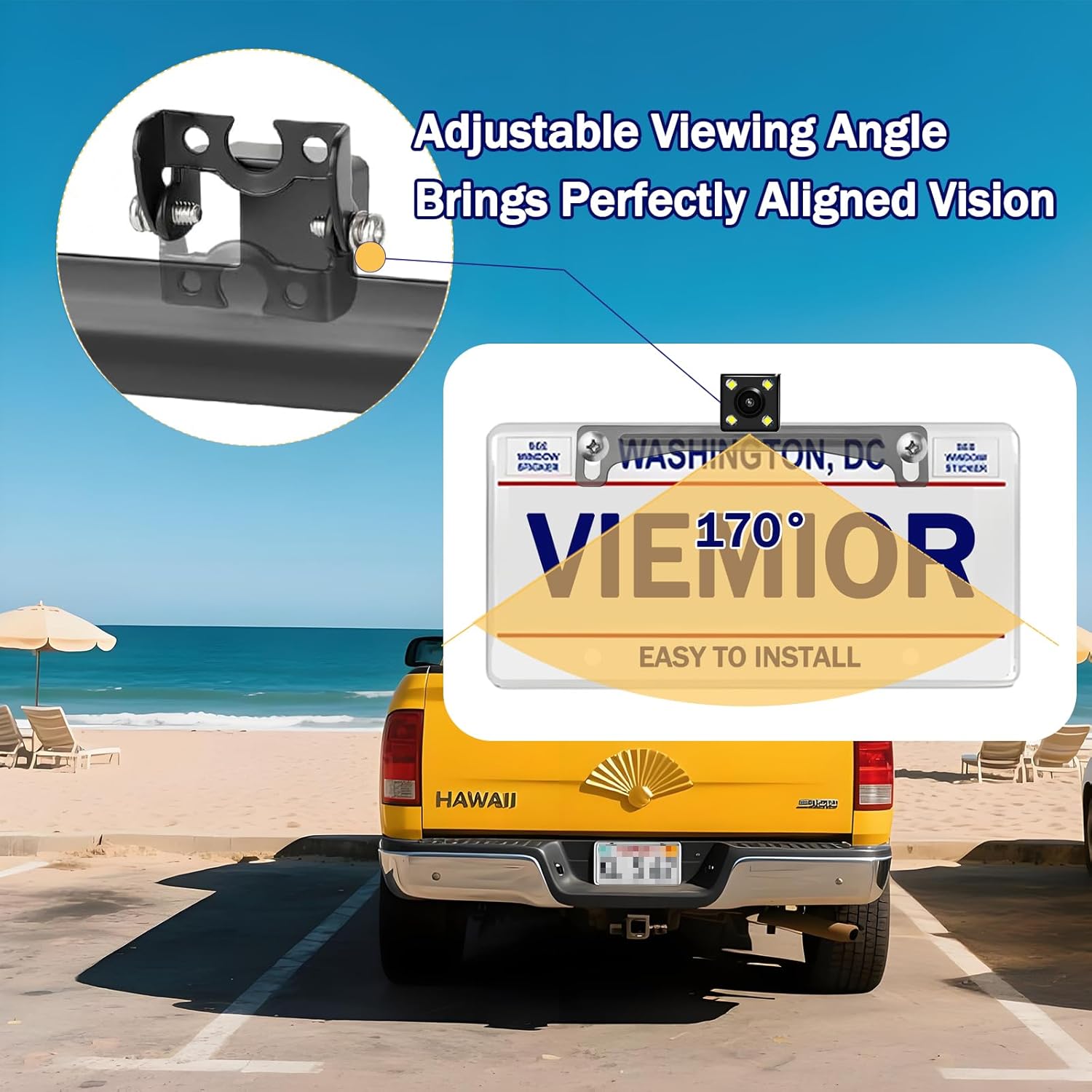 Universal Car Rear View Camera License Plate Bracket