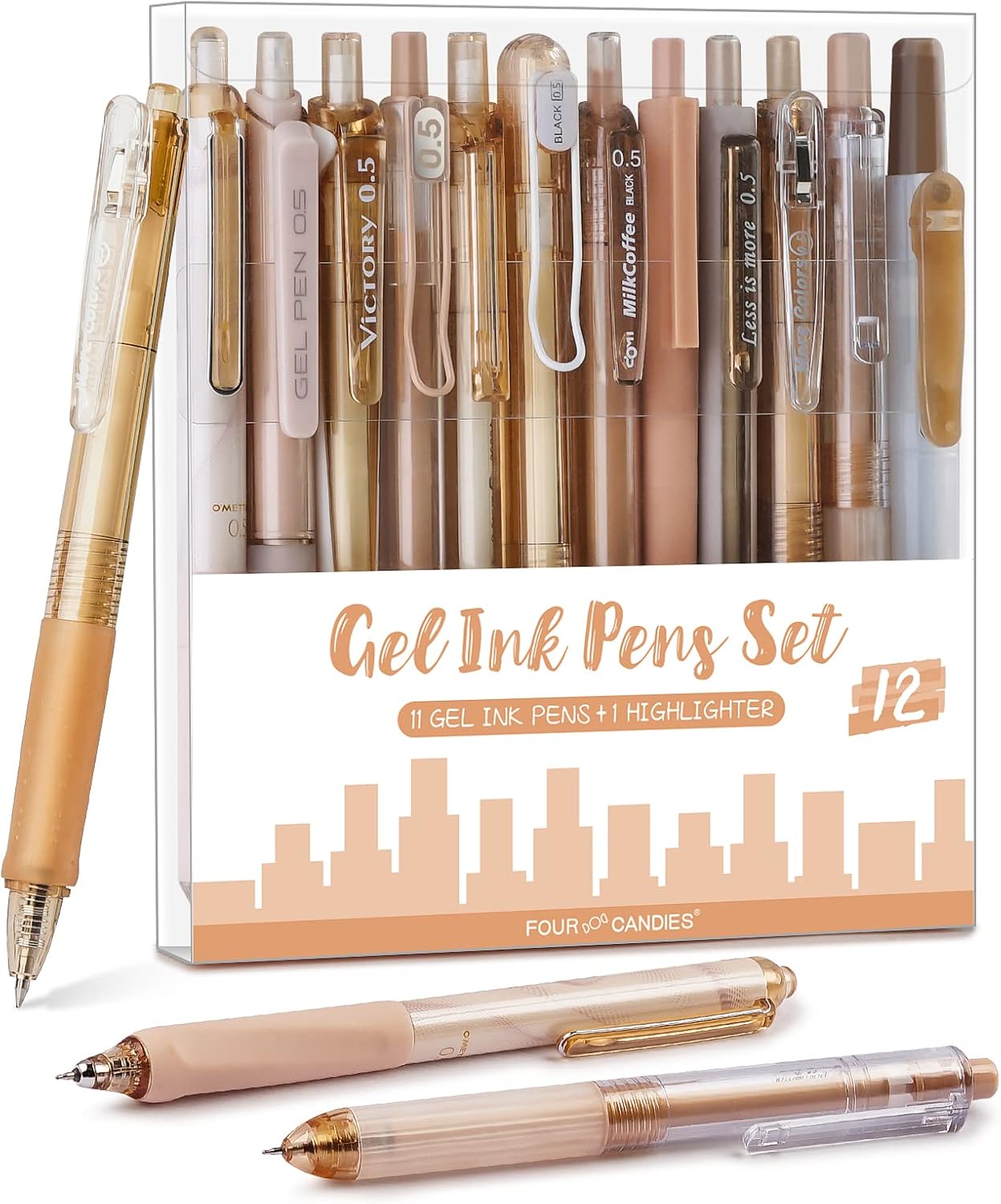 Four Candies Moor Series Gel Pens Set of 12