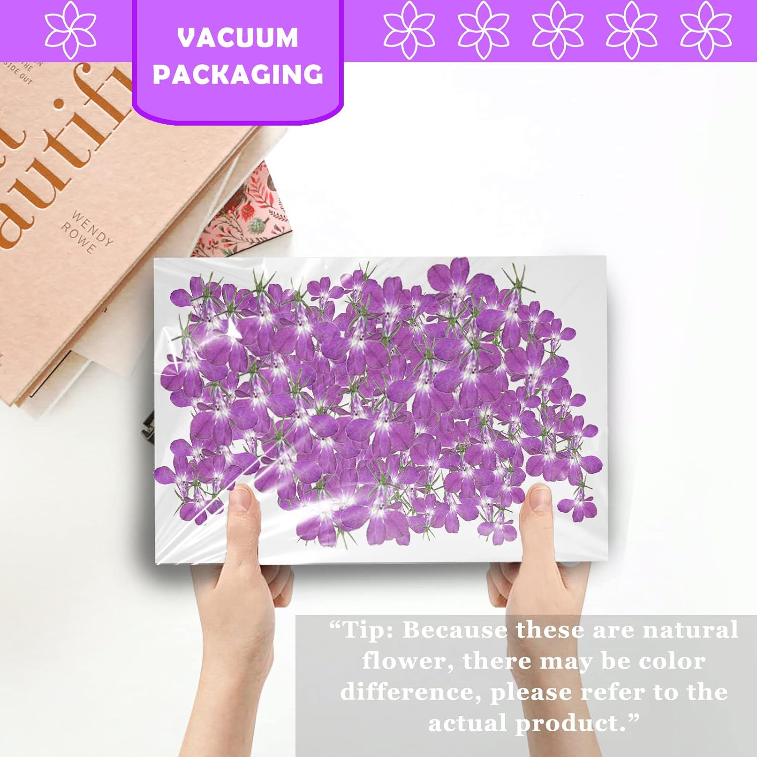 Purple Dried Flowers for Resin Crafts 60PCS
