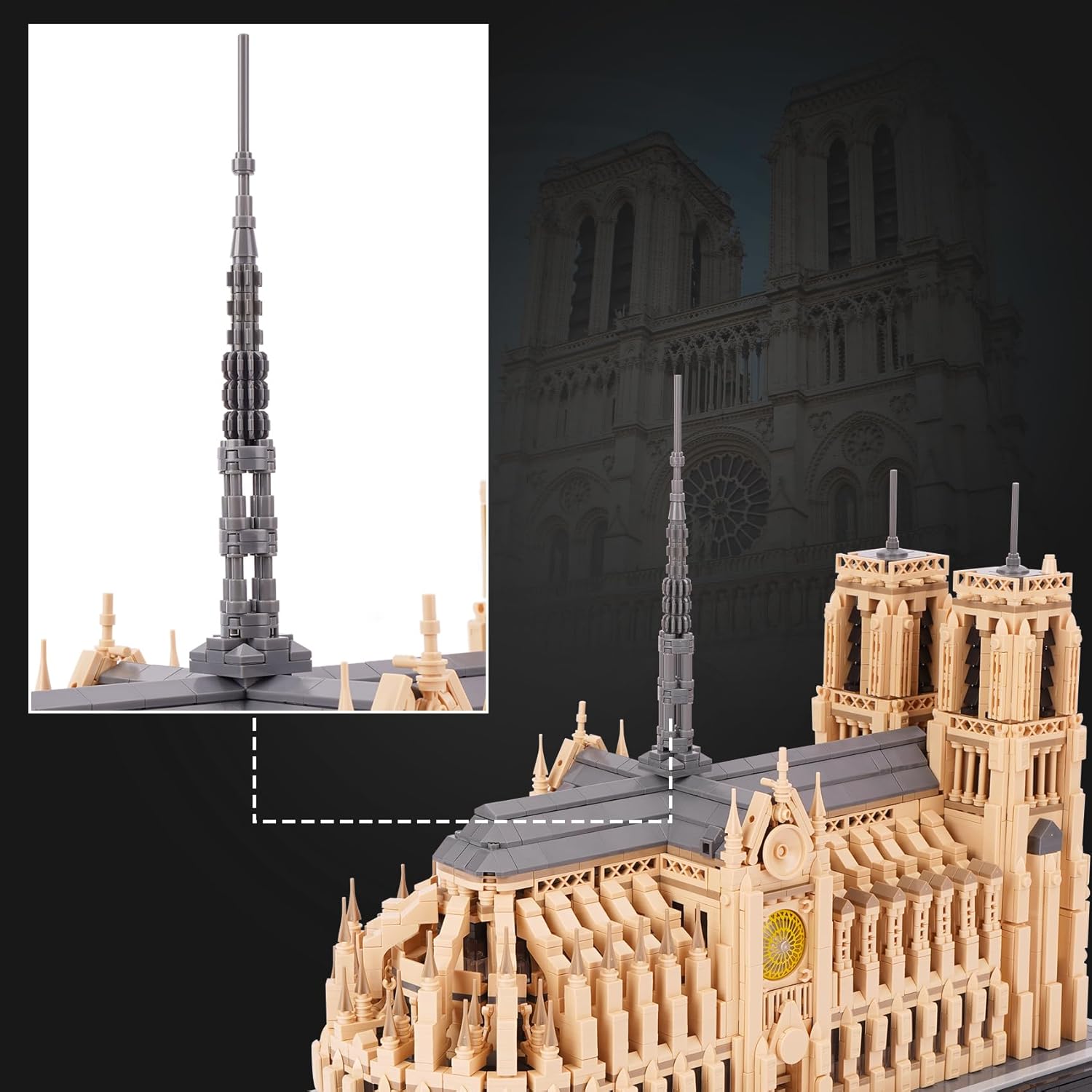 Notre-Dame de Paris Architecture Model Building Block Set