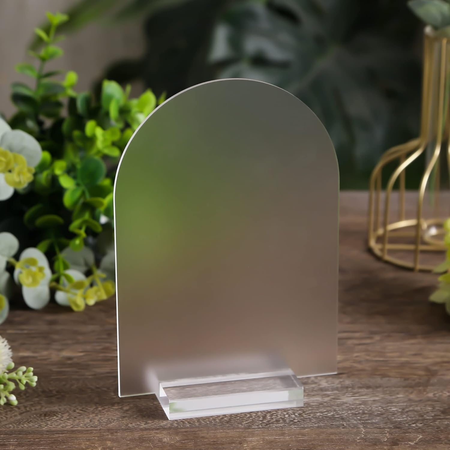 UNIQOOO 3 Inch Clear Acrylic Sign Holders 20 Count