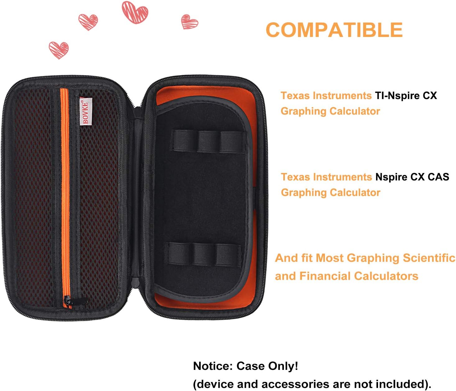 BOVKE Calculator Case for TI-Nspire CX II CAS - Black