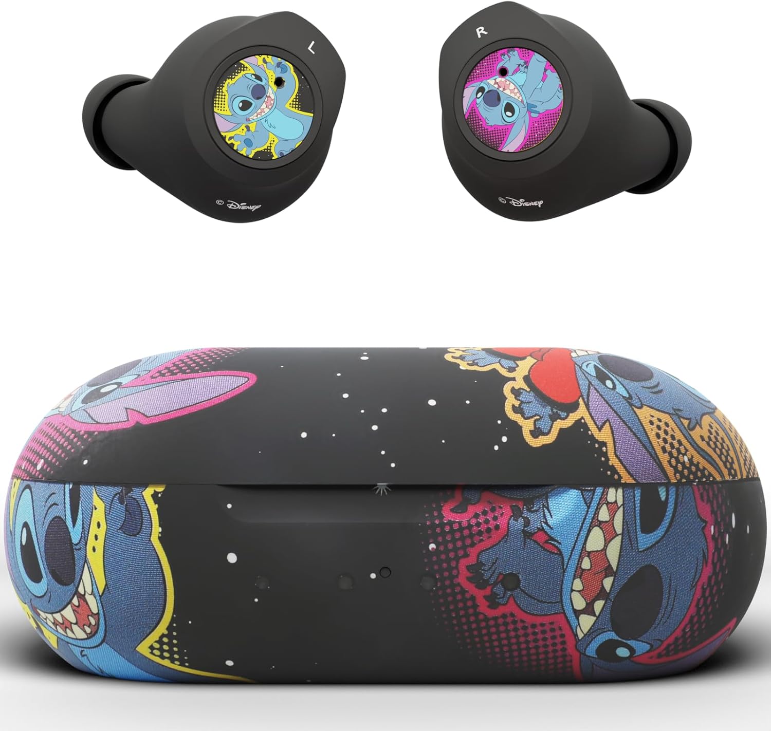 Disney Lilo and Stitch Bluetooth Earbuds with Case - 30 Hours Playtime