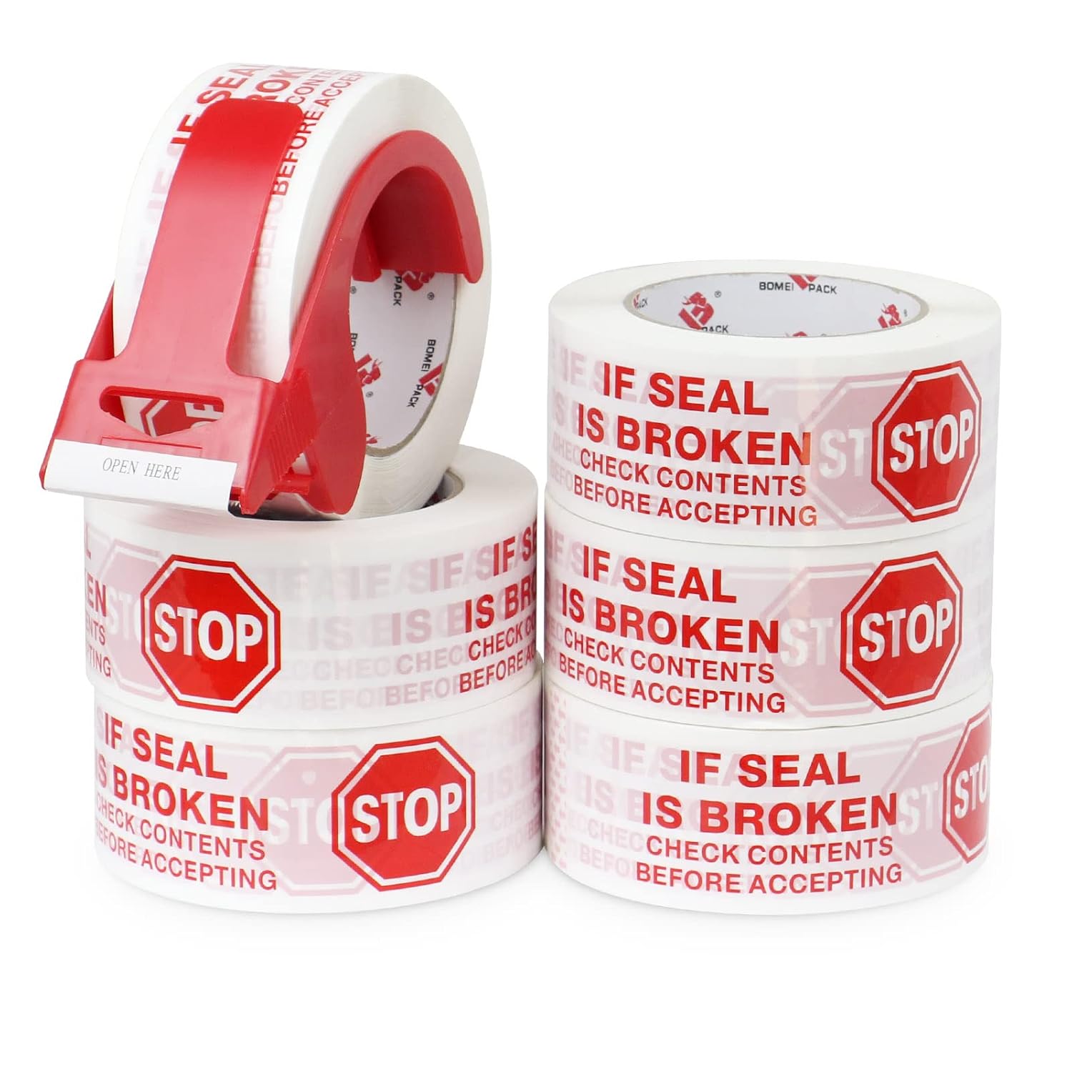 Stop Sign Sealing Tape with Dispenser 2 Inch x 110 Yards